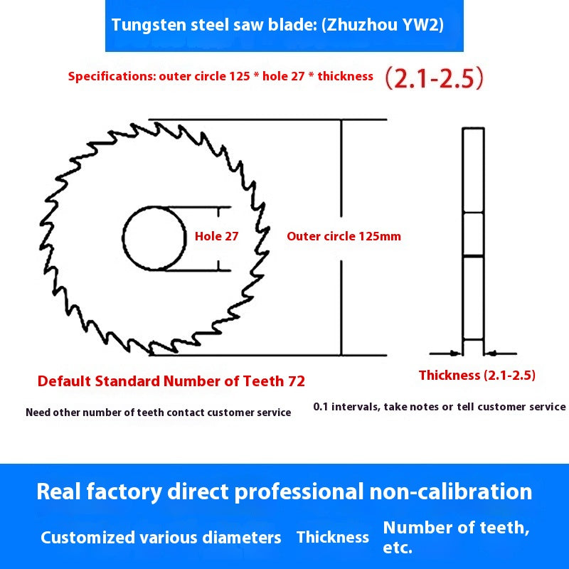 1143-Tungsten steel saw blade milling cutter ebony circular saw blade integral tungsten carbide saw blade outer diameter 20/30/40/60/80/100 Shandong Denso Pricision Tools Co.,Ltd.